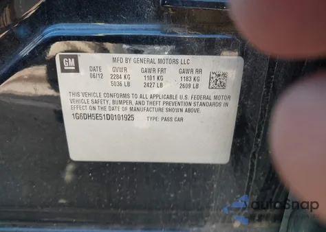 2013 Cadillac Cts Luxury z USA, uszkodzony, nr VIN 1G6DH5E51D0101925